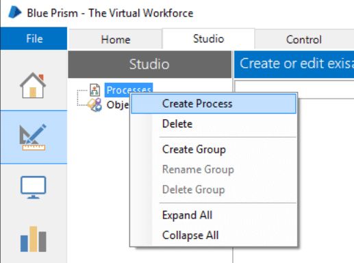 What is Object Studio and Process studio in BluePrism